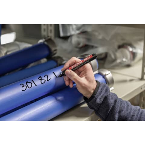 Marcatore permanente edding 300 punta tonda 1,5-3 mm rosso E-300 002